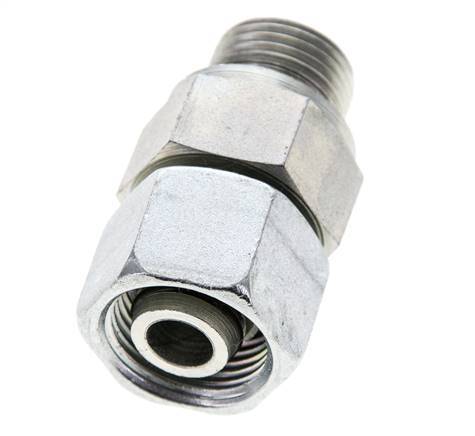 12S & M18x1.5 Zink plated Steel Straight Swivel with Male Threads 630 bar NBR O-ring Sealing Cone Adjustable ISO 8434-1
