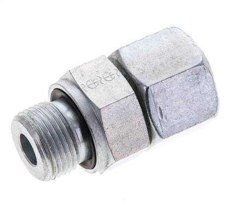 14S & M20x1.5 Zink plated Steel Straight Swivel with Male Threads 630 bar NBR O-ring Sealing Cone Adjustable ISO 8434-1