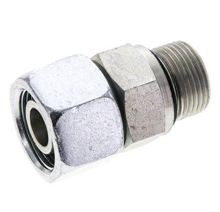 16S & M22x1.5 Zink plated Steel Straight Swivel with Male Threads 400 bar NBR O-ring Sealing Cone Adjustable ISO 8434-1