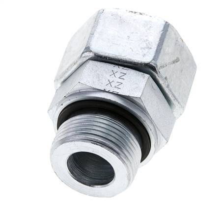 25S & M33x2 Zink plated Steel Straight Swivel with Male Threads 400 bar NBR O-ring Sealing Cone Adjustable ISO 8434-1