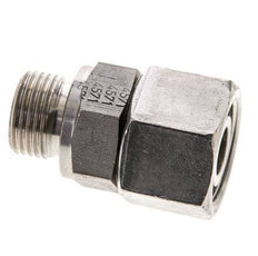 15L & M18x1.5 Stainless Steel Straight Swivel with Male Threads 315 bar FKM O-ring Sealing Cone Adjustable ISO 8434-1