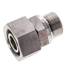 18L & M22x1.5 Stainless Steel Straight Swivel with Male Threads 315 bar FKM O-ring Sealing Cone Adjustable ISO 8434-1