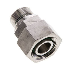 18L & M22x1.5 Stainless Steel Straight Swivel with Male Threads 315 bar FKM O-ring Sealing Cone Adjustable ISO 8434-1