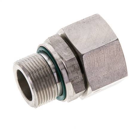 22L & M26x1.5 Stainless Steel Straight Swivel with Male Threads 160 bar FKM O-ring Sealing Cone Adjustable ISO 8434-1
