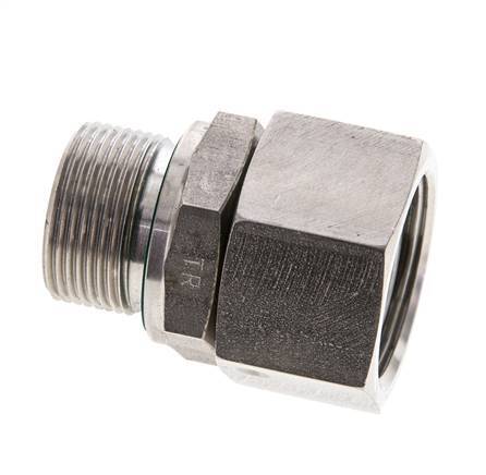 22L & M26x1.5 Stainless Steel Straight Swivel with Male Threads 160 bar FKM O-ring Sealing Cone Adjustable ISO 8434-1