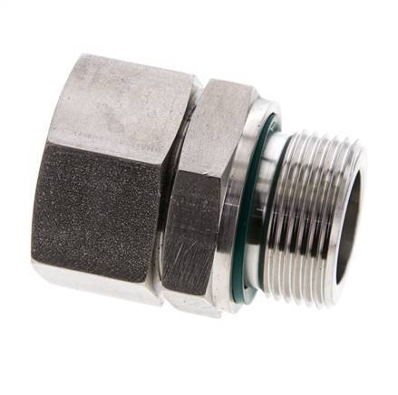 28L & M33x2 Stainless Steel Straight Swivel with Male Threads 160 bar FKM O-ring Sealing Cone Adjustable ISO 8434-1