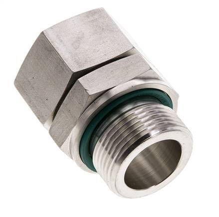 28L & M33x2 Stainless Steel Straight Swivel with Male Threads 160 bar FKM O-ring Sealing Cone Adjustable ISO 8434-1