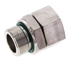 28L & M33x2 Stainless Steel Straight Swivel with Male Threads 160 bar FKM O-ring Sealing Cone Adjustable ISO 8434-1