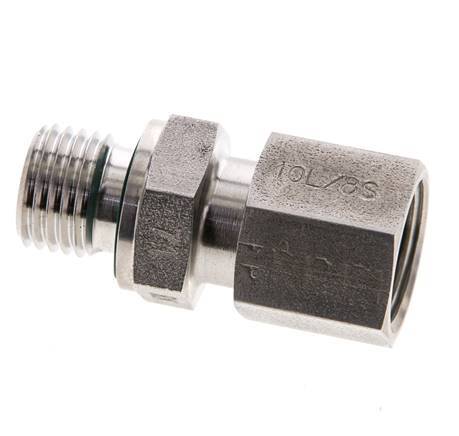 8S & M14x1.5 Stainless Steel Straight Swivel with Male Threads 630 bar FKM O-ring Sealing Cone Adjustable ISO 8434-1