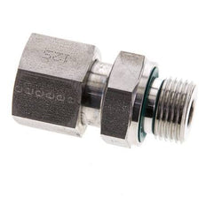 12S & M18x1.5 Stainless Steel Straight Swivel with Male Threads 630 bar FKM O-ring Sealing Cone Adjustable ISO 8434-1