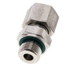 12S & M18x1.5 Stainless Steel Straight Swivel with Male Threads 630 bar FKM O-ring Sealing Cone Adjustable ISO 8434-1