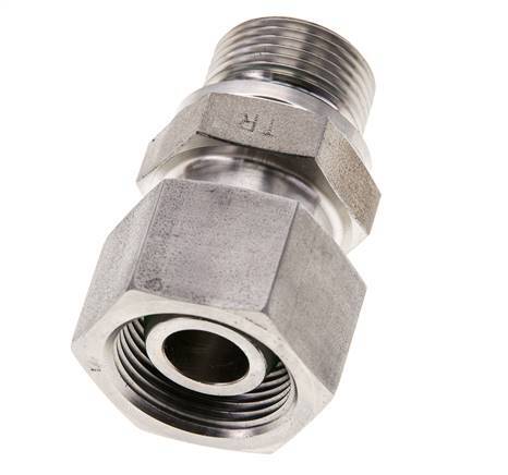 16S & M22x1.5 Stainless Steel Straight Swivel with Male Threads 400 bar FKM O-ring Sealing Cone Adjustable ISO 8434-1