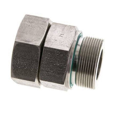 38S & M48x2 Stainless Steel Straight Swivel with Male Threads 315 bar FKM O-ring Sealing Cone Adjustable ISO 8434-1