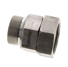 38S & M48x2 Stainless Steel Straight Swivel with Male Threads 315 bar FKM O-ring Sealing Cone Adjustable ISO 8434-1