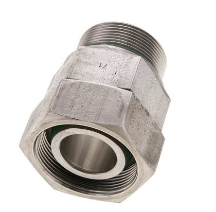 38S & M48x2 Stainless Steel Straight Swivel with Male Threads 315 bar FKM O-ring Sealing Cone Adjustable ISO 8434-1