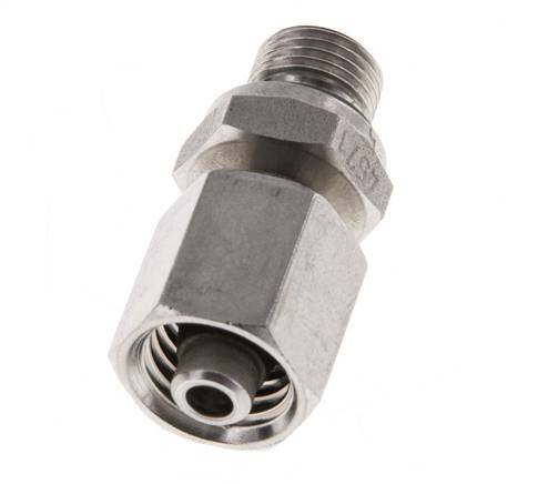 6L & G1/8'' Stainless Steel Straight Swivel with Male Threads 315 bar FKM Adjustable ISO 8434-1