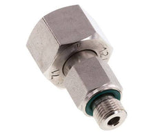 12L & G1/8'' Stainless Steel Straight Swivel with Male Threads 315 bar FKM Adjustable ISO 8434-1