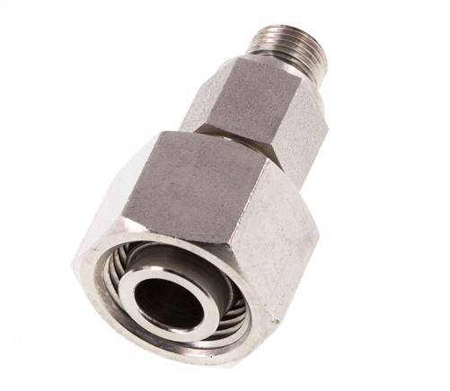 12L & G1/8'' Stainless Steel Straight Swivel with Male Threads 315 bar FKM Adjustable ISO 8434-1
