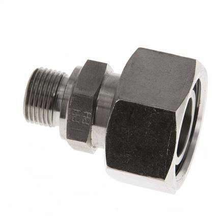 22L & G3/8'' Stainless Steel Straight Swivel with Male Threads 160 bar FKM Adjustable ISO 8434-1