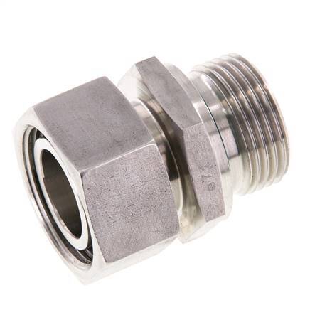 28L & G1'' Stainless Steel Straight Swivel with Male Threads 160 bar FKM Adjustable ISO 8434-1