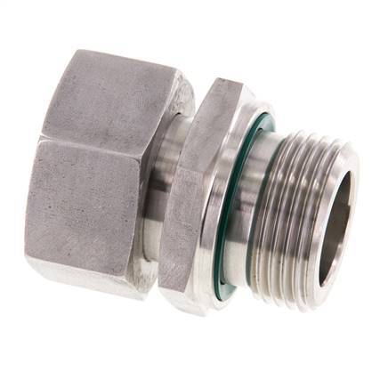 28L & G1'' Stainless Steel Straight Swivel with Male Threads 160 bar FKM Adjustable ISO 8434-1