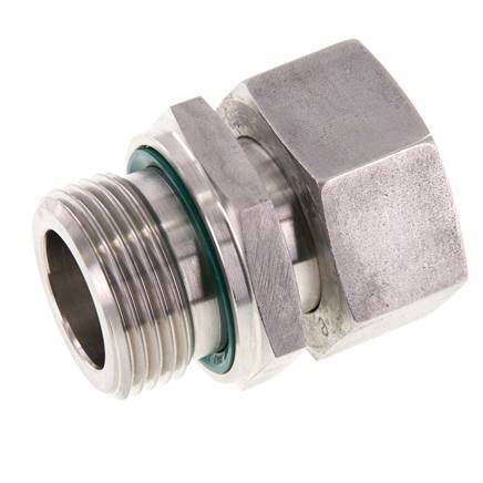 28L & G1'' Stainless Steel Straight Swivel with Male Threads 160 bar FKM Adjustable ISO 8434-1