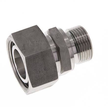 28L & G3/4'' Stainless Steel Straight Swivel with Male Threads 160 bar FKM Adjustable ISO 8434-1