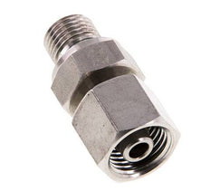 8S & G1/4'' Stainless Steel Straight Swivel with Male Threads 630 bar FKM Adjustable ISO 8434-1