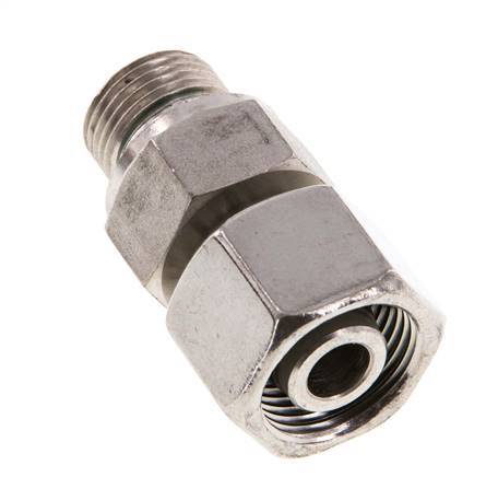 12S & G3/8'' Stainless Steel Straight Swivel with Male Threads 630 bar FKM Adjustable ISO 8434-1