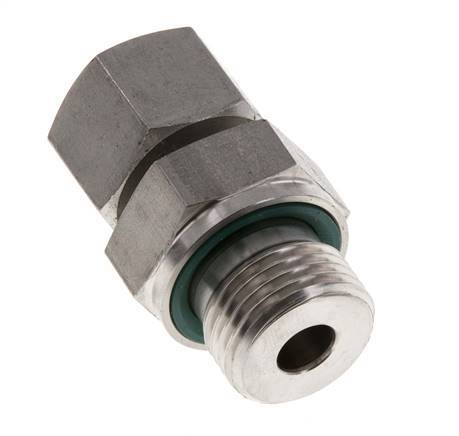 12S & G1/2'' Stainless Steel Straight Swivel with Male Threads 630 bar FKM Adjustable ISO 8434-1