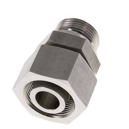 25S & G1'' Stainless Steel Straight Swivel with Male Threads 400 bar FKM Adjustable ISO 8434-1