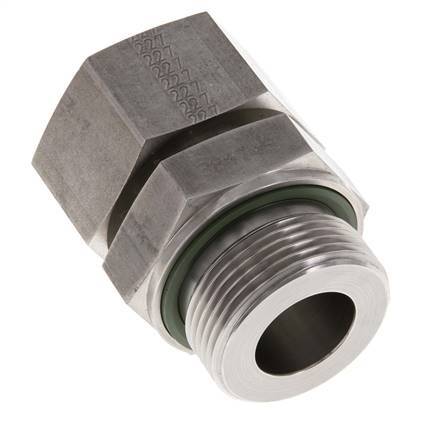 30S & G1-1/4'' Stainless Steel Straight Swivel with Male Threads 400 bar FKM Adjustable ISO 8434-1