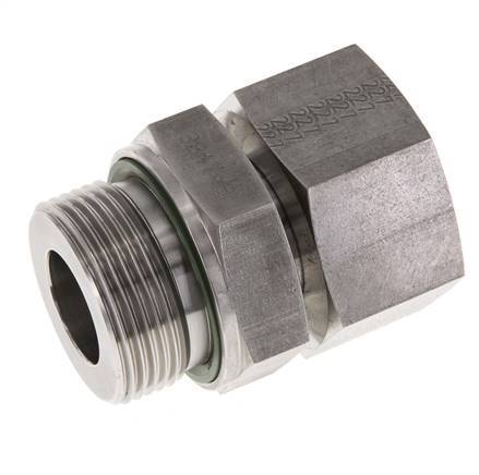 30S & G1-1/4'' Stainless Steel Straight Swivel with Male Threads 400 bar FKM Adjustable ISO 8434-1