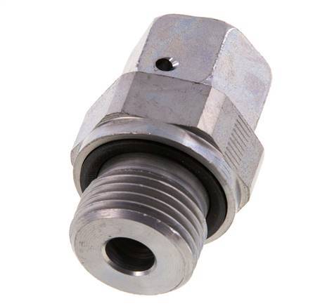 12L & G1/2'' Zink plated Steel Straight Swivel with Male Threads 315 bar NBR O-ring Sealing Cone Adjustable ISO 8434-1