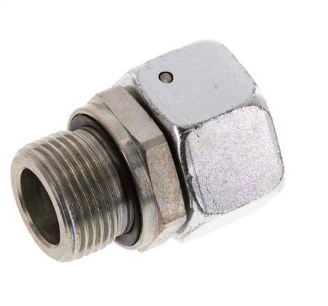 22L & G3/4'' Zink plated Steel Straight Swivel with Male Threads 160 bar NBR O-ring Sealing Cone Adjustable ISO 8434-1