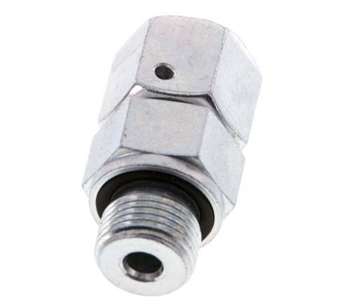 10S & G3/8'' Zink plated Steel Straight Swivel with Male Threads 630 bar NBR O-ring Sealing Cone Adjustable ISO 8434-1