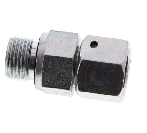 10S & G3/8'' Zink plated Steel Straight Swivel with Male Threads 630 bar NBR O-ring Sealing Cone Adjustable ISO 8434-1
