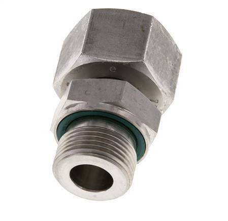 14S & G1/2'' Zink plated Steel Straight Swivel with Male Threads 630 bar NBR O-ring Sealing Cone Adjustable ISO 8434-1