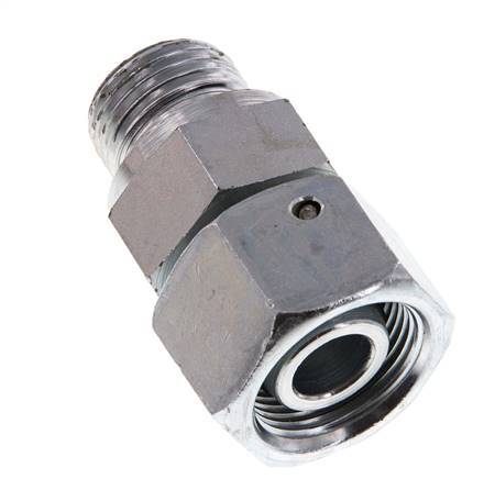 16S & G1/2'' Zink plated Steel Straight Swivel with Male Threads 400 bar NBR O-ring Sealing Cone Adjustable ISO 8434-1