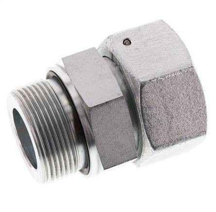 38S & G1-1/2'' Zink plated Steel Straight Swivel with Male Threads 315 bar NBR O-ring Sealing Cone Adjustable ISO 8434-1