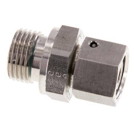 12L & G1/2'' Stainless Steel Straight Swivel with Male Threads 315 bar FKM O-ring Sealing Cone Adjustable ISO 8434-1