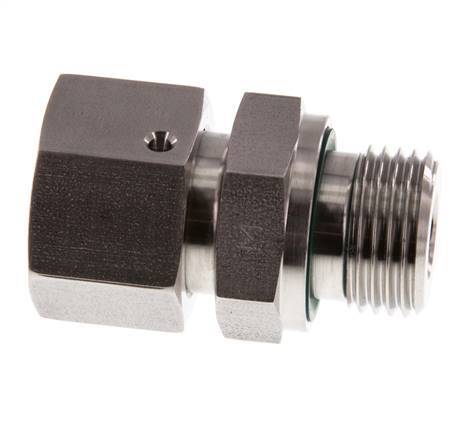 15L & G1/2'' Stainless Steel Straight Swivel with Male Threads 315 bar FKM O-ring Sealing Cone Adjustable ISO 8434-1