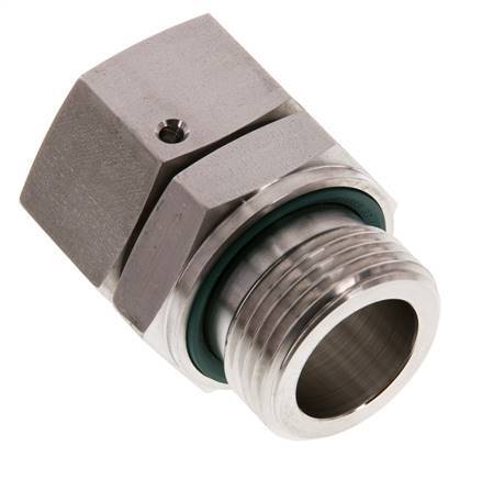 28L & G1'' Stainless Steel Straight Swivel with Male Threads 160 bar FKM O-ring Sealing Cone Adjustable ISO 8434-1