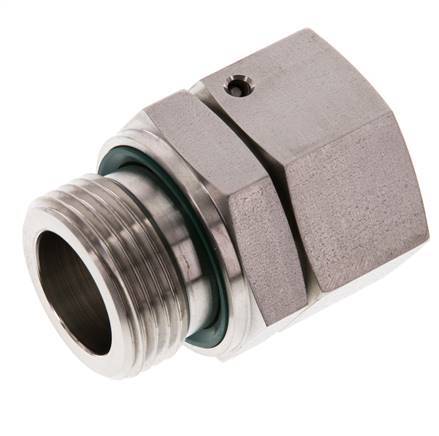 28L & G1'' Stainless Steel Straight Swivel with Male Threads 160 bar FKM O-ring Sealing Cone Adjustable ISO 8434-1