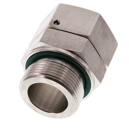 35L & G1-1/4'' Stainless Steel Straight Swivel with Male Threads 160 bar FKM O-ring Sealing Cone Adjustable ISO 8434-1