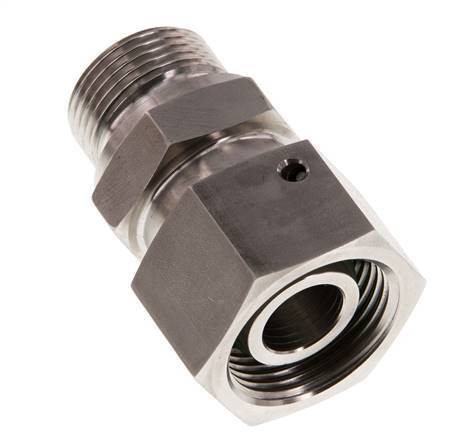 16S & G1/2'' Stainless Steel Straight Swivel with Male Threads 400 bar FKM O-ring Sealing Cone Adjustable ISO 8434-1