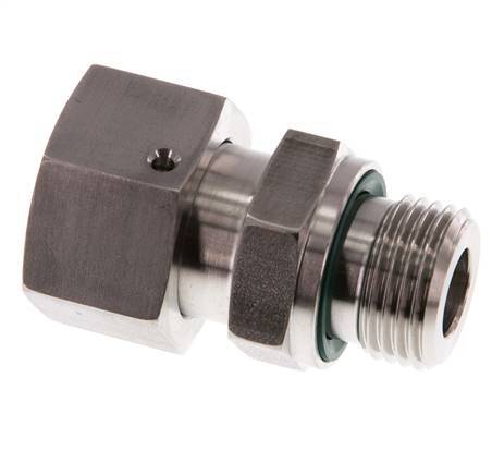 20S & G3/4'' Stainless Steel Straight Swivel with Male Threads 400 bar FKM O-ring Sealing Cone Adjustable ISO 8434-1