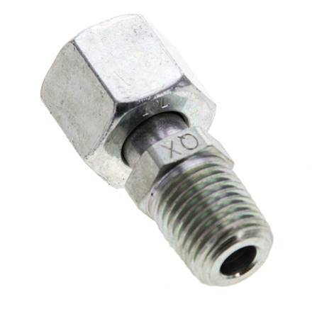 10L & 1/4'' NPT Zink plated Steel Straight Swivel with Male Threads 315 bar Adjustable ISO 8434-1