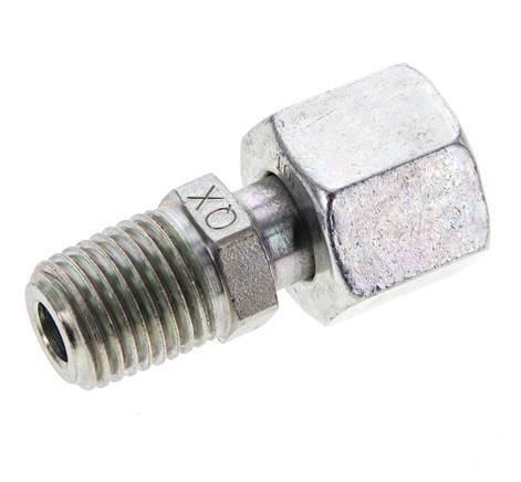 10L & 1/4'' NPT Zink plated Steel Straight Swivel with Male Threads 315 bar Adjustable ISO 8434-1