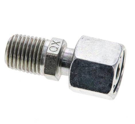 10L & 1/4'' NPT Zink plated Steel Straight Swivel with Male Threads 315 bar Adjustable ISO 8434-1